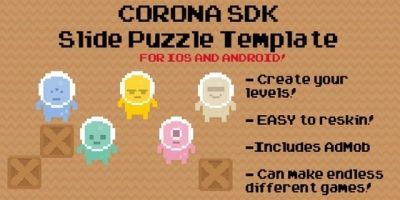 Slide Puzzle Corona App Template with AdMob