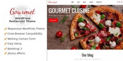 Gourmet - WordPress Restaurant Theme