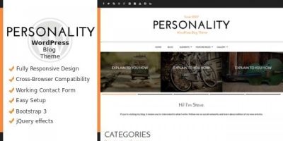 Personality - WordPress Personal Blog Theme