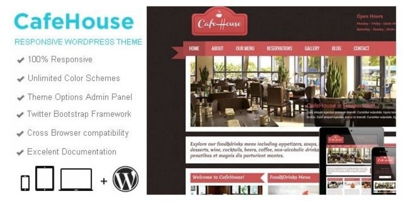 CafeHouse - Restaurant Wordpress Theme