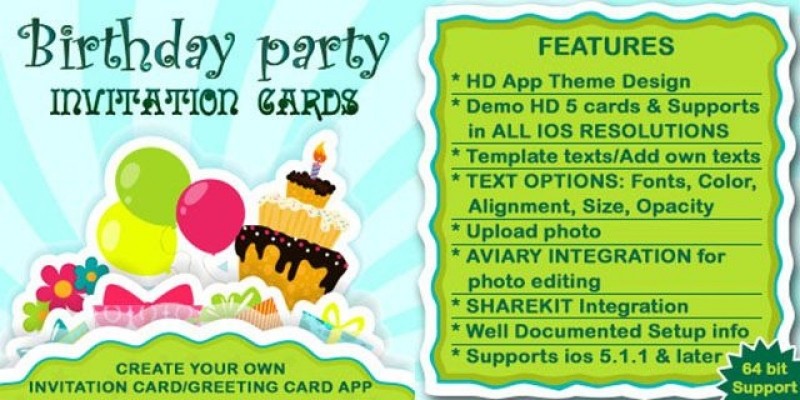 Invitation & Greeting Cards - iOS App Source Code
