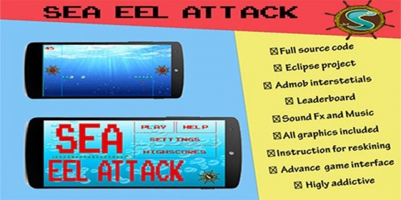 Sea Eel Attack - Android Game Source Code