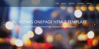 BlueStars - One Page Multi-Purpose HTML Template
