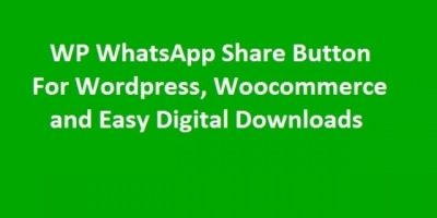 Wordpress WhatsApp Share Button Plugin 