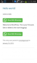 Wordpress WhatsApp Share Button Plugin  Screenshot 1