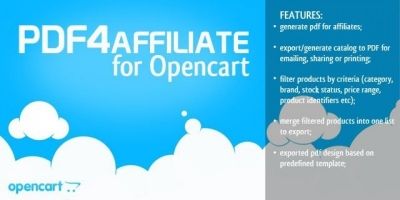 Pdf4Affiliate - Opencart Extension