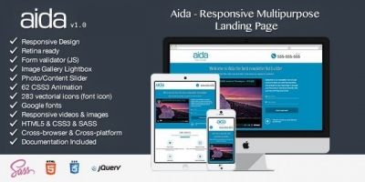 Aida - Responsive Multipurpose Landing Page 