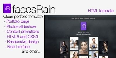 facesRain - Photographer HTML Template