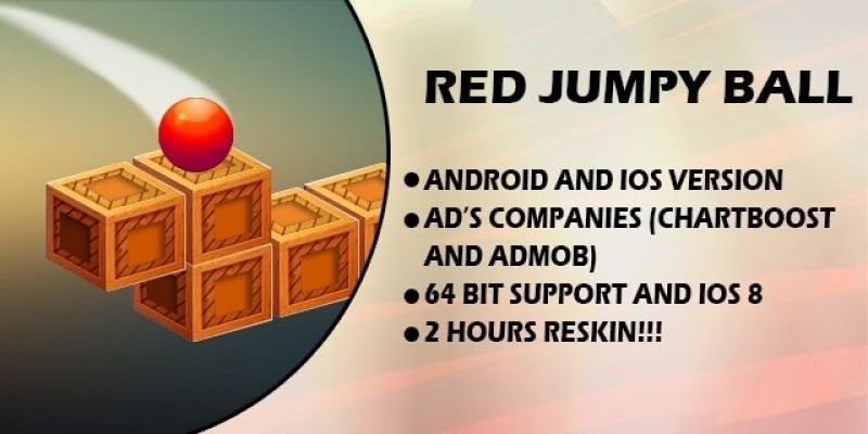 Jump Red Ball - Android and iOS Game Source Code