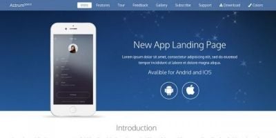 Astrum - Fresh & Clean App Landing Bootstrap Theme