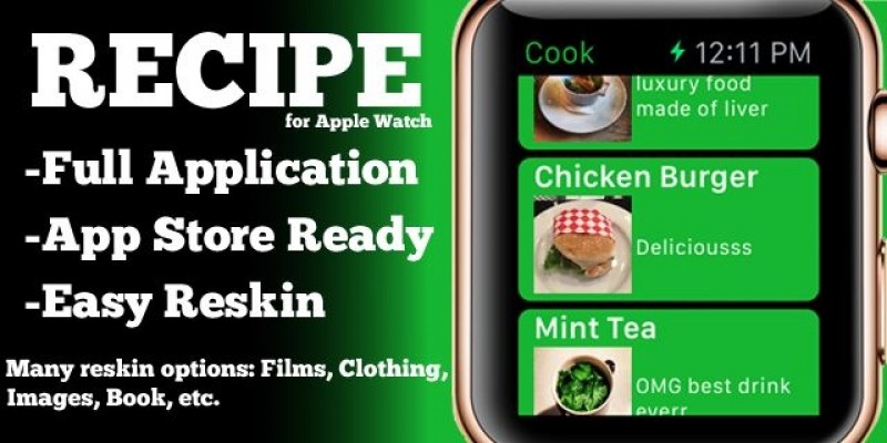 Recipe App - Apple Watch iOS Source Code