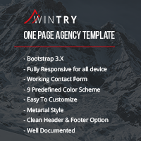 Wintry - Bootstrap Agency HTML5 Template