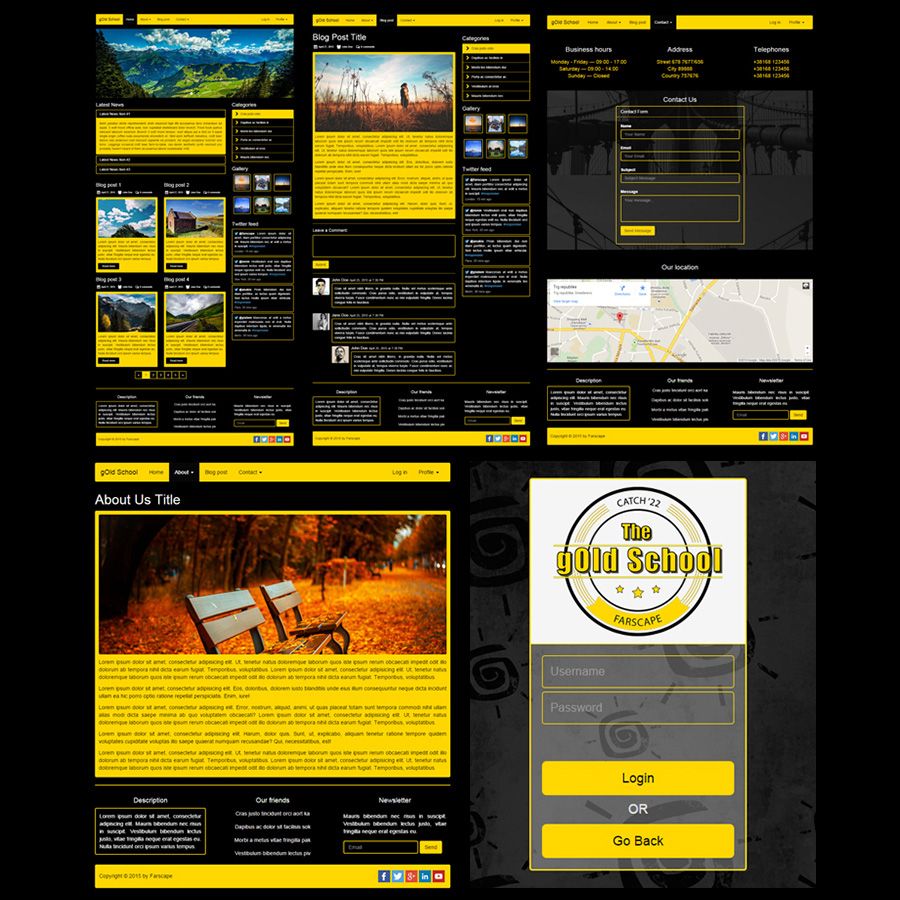 Gold School Responsive Bootstrap Html Template By Farscape Codester Gold School Responsive Bootstrap Html Template By Farscape Codester