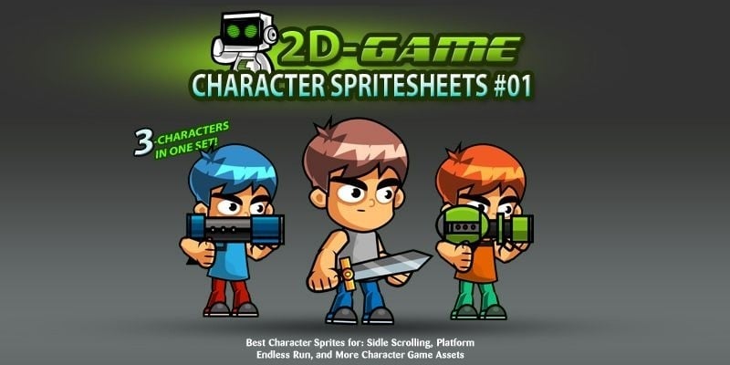 2D Game Character SpriteSheets 01