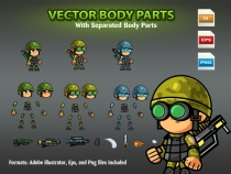 Soldiers 2D Game Character SpriteSheets 04 Screenshot 2