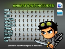 Soldiers 2D Game Character SpriteSheets 05 Screenshot 4