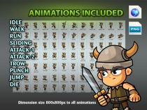 The Vikings 2D Game Character SpriteSheets 06 Screenshot 4