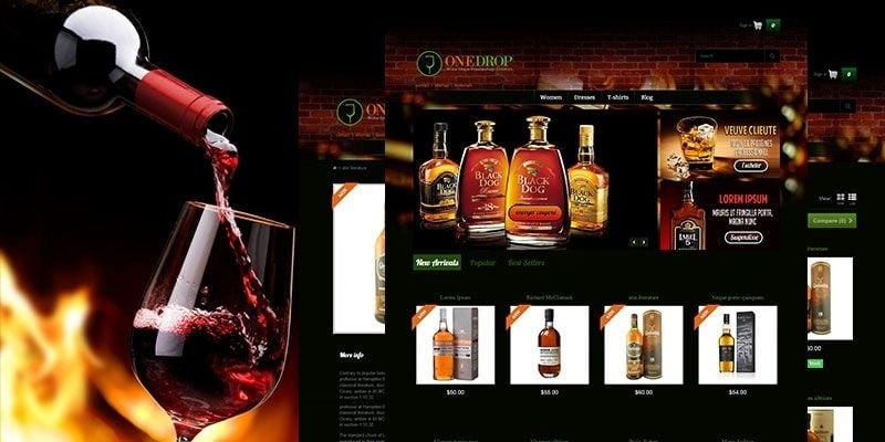 One Drop - Whine & Whiskey Store PrestaShop Theme