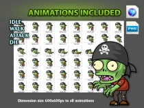 Pirate Zombies 2D Game Character Sprites 11 Screenshot 4