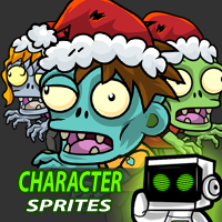 Christmas Zombies  2D Game Character Sprites 12