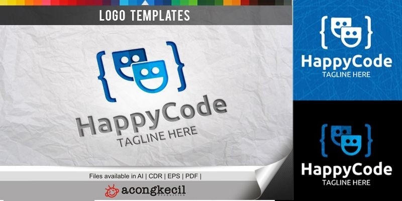 Happy Code - Logo Template