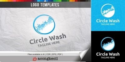 Circle Wash - Logo Template