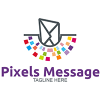 Pixels Message - Logo Template