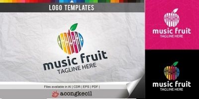 Music Fruit - Logo Template