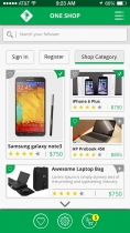 Online Shop & Social Communication iOS App UI Kit Screenshot 1