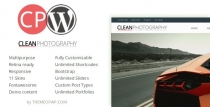 CleanPhotography - Wordpress Photography Theme Screenshot 1