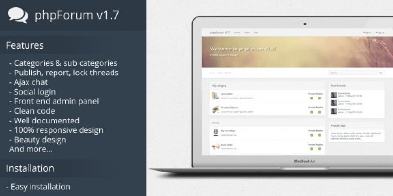  phpForum - Social Forum PHP Script