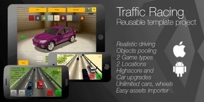 Traffic Racing - Unity Game Source Code