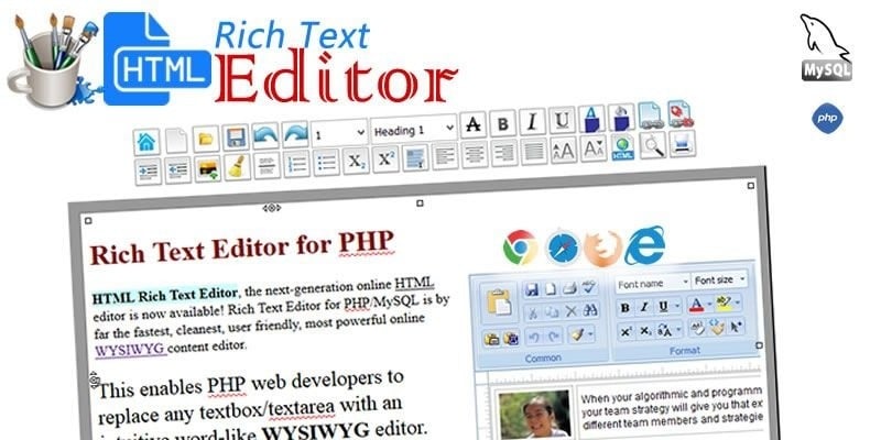 HTML WYSIWYG Rich Text Editor -  PHP Script