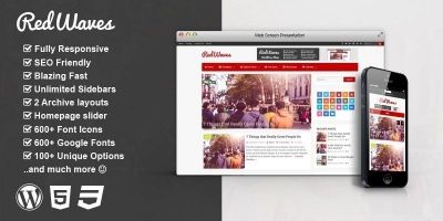  RedWaves - Modern WordPress Blog Theme