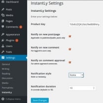 InstantLy - Wordpress Notifications Plugin Screenshot 3