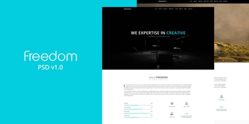 Freedom - One Page Responsive HTML Template