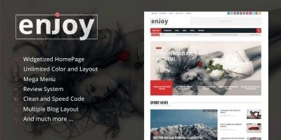 Enjoy - WordPress Magazine and Blog Theme