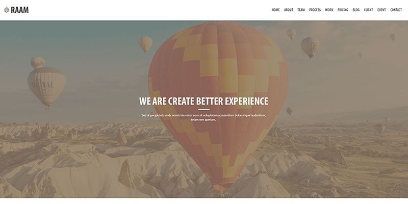 Raam - Responsive HTML Portfolio Theme