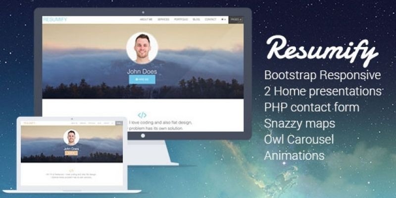 Resumify - Responsive Resume HTML Template