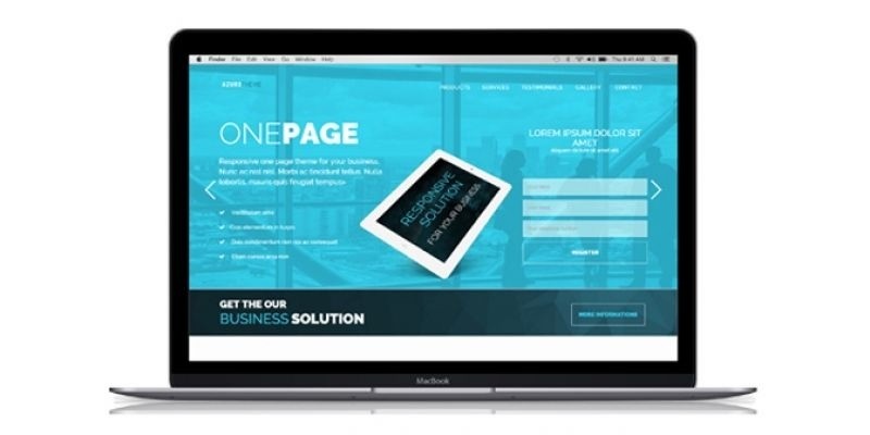 Azure - One Page Marketing  HTML Template