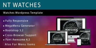 NT Watches - Watches Shop WordPress Theme
