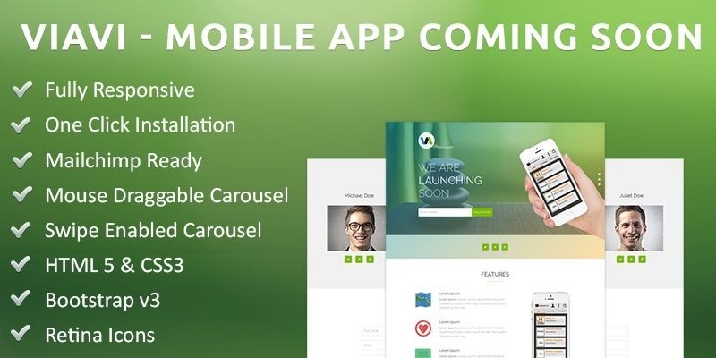 Viavi - Mobile App Coming Soon PHP Script