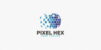 Pixel Hex - Logo Template