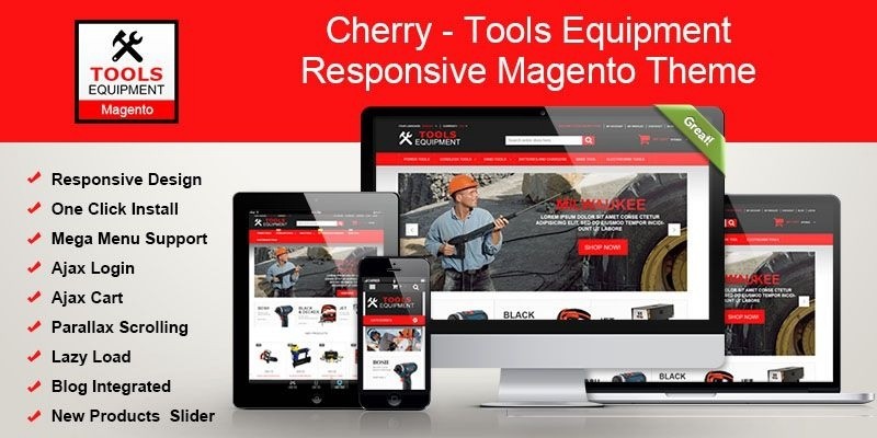 Tools Equipment Responsive Magento Theme