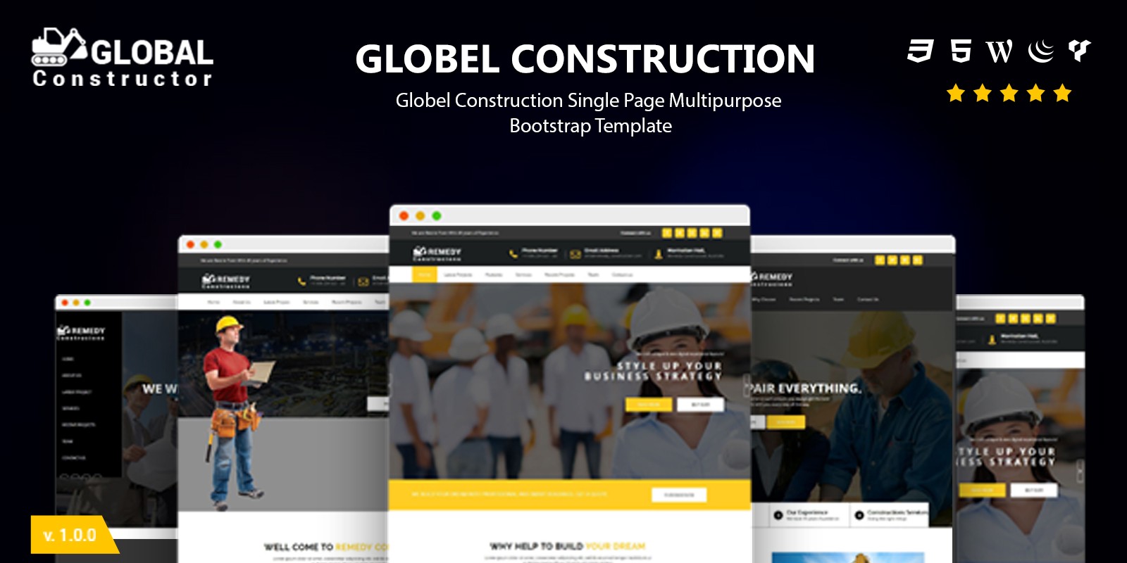 Construction - Responsive HTML Business Template