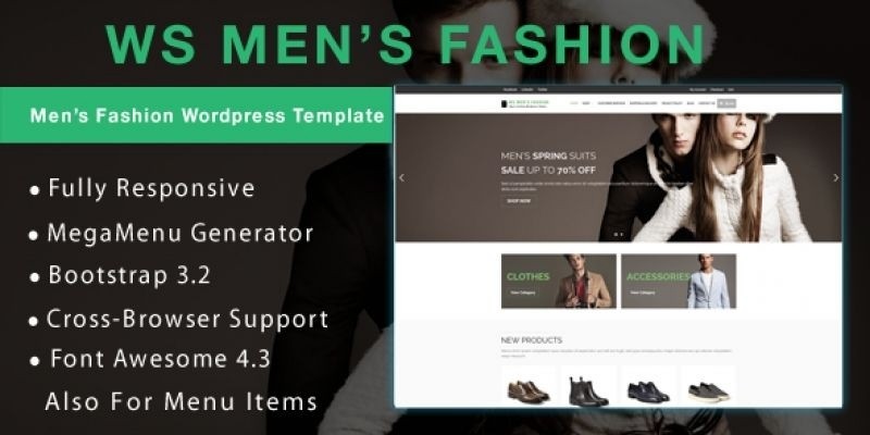 WS Mens Fashion –  WooCommerce Theme