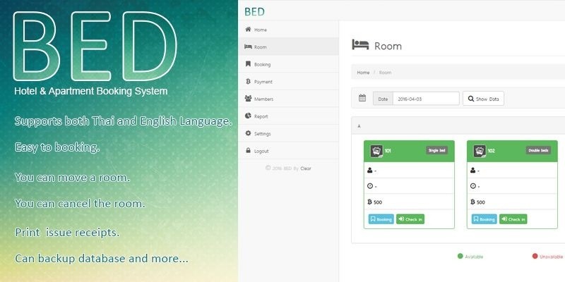 BED - Hotel Booking System PHP Script
