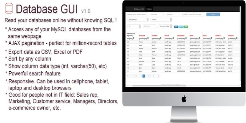 Database GUI - PHP Script