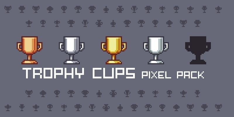 Trophy Cups Pixel Graphics Pack