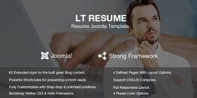 LT Resume – Personal CV Resume Joomla Template